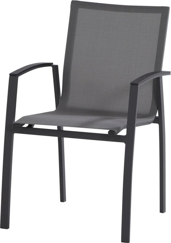 Hoeveelheid van lava avond 4 Seasons Outdoor Torino dining chair - donker grijs - 1 stuk | bol.com
