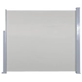 Zijluifel - Stalen frame, 100% polyester stof met PU-coating - Zilvergrijs en crème - 120x300 cm