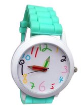 Hidzo Horloge Potlood - Ø 39 mm - Turquoise - Siliconen - In Horlogedoosje