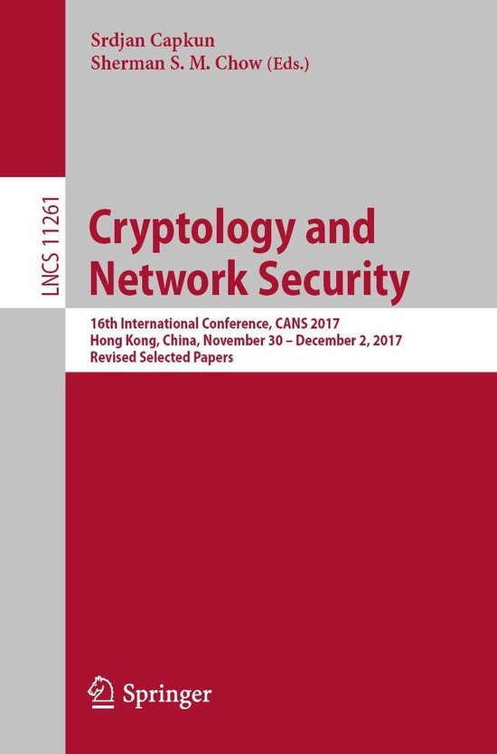 Lecture Notes in Computer Science 11261 - Cryptology and Net ... - cover