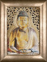 Thea Gouverneur - Borduurpakket met telpatroon - 532A - Voorgesorteerde DMC Garens - Buddha - Aida - 22 cm x 34 cm - DIY Kit