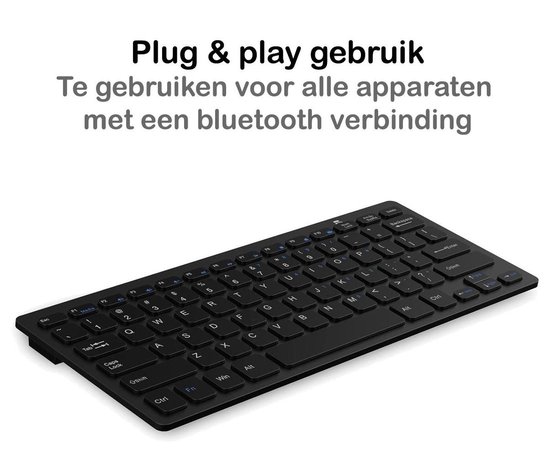 Draadloos Toetsenbord Bluetooth Wireless Keyboard Universeel – Zwart |  bol.com