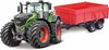 Bburago Fendt 1000 VARIO TRACTOR + TIPPING TRAILER groen/rood schaalmodel 10 CM