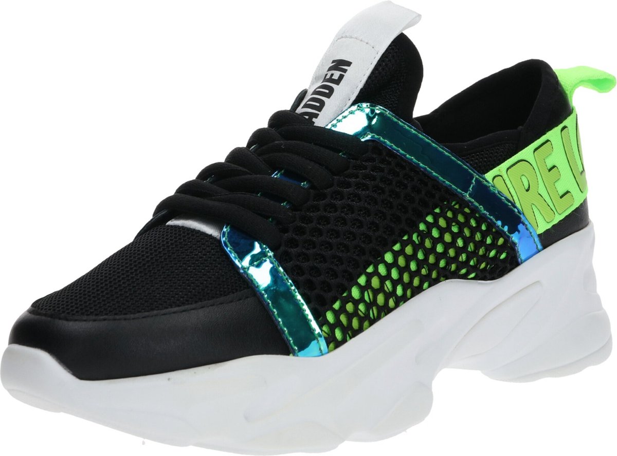 Steve Madden Apex - slipp on sneaker in het zwart met fluor