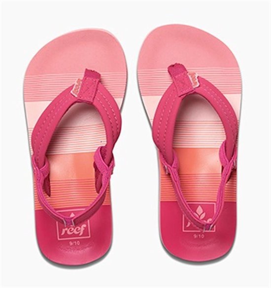Reef Kids Ahi Meisjes Slippers - Pink/Stripes - Maat 31/32 | bol.com