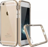 iPhone 6 / 6S (4,7) TPU Transparant  back case cover Cover Met Bumper Champagne Goud