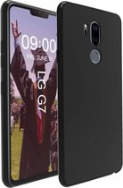 LG G7 ThinQ Case Zwart TPU Hoesje Matte Finish Slim Profile