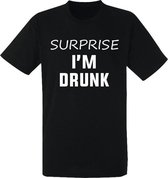 Suprise, I'm drunk! Leuk heren t-shirt | carnaval | maat XXL