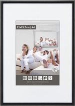 Gelakte Aluminium Wissellijst - Fotolijst - 30x30 cm - Ontspiegeld Kunstglas - Lak Zwart - 10 mm