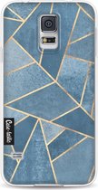 Casetastic Samsung Galaxy S5 / Galaxy S5 Plus / Galaxy S5 Neo Hoesje - Softcover Hoesje met Design - Dusk Blue Stone Print