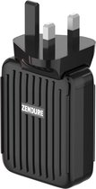 Zendure Oplader met 4 Poorten incl. EU, UK en US adapters - 30W - Zwart