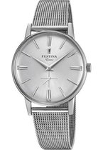 Festina F20252-1 Vintage - Horloge - Staal - Zilverkleurig - Ø 36 mm