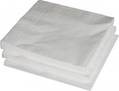 75x witte servetten 33 x 33 cm - Papieren wegwerp servetjes - Wit versieringen/decoraties