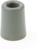 2x Deurbuffer / deurstopper grijs rubber 50 x 30 mm - deurstop