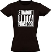 Straight outta Prosecco dames t-shirt | cadeau | wijn| grappig | vrouw | maat L