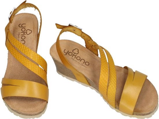Van God Graf Zorg Yokono -Dames - geel - sandalen - maat 36 | bol.com