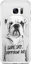 Samsung S7 Edge hoesje - Bulldog | Samsung Galaxy S7 Edge case | Hardcase backcover zwart