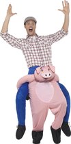 Man op de rug van een varken kostuum voor volwassenen - Volwassenen kostuums