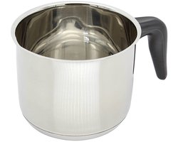 Melkpan met schenktuit 1 l, roestvrij staal, zilver, 1 liter