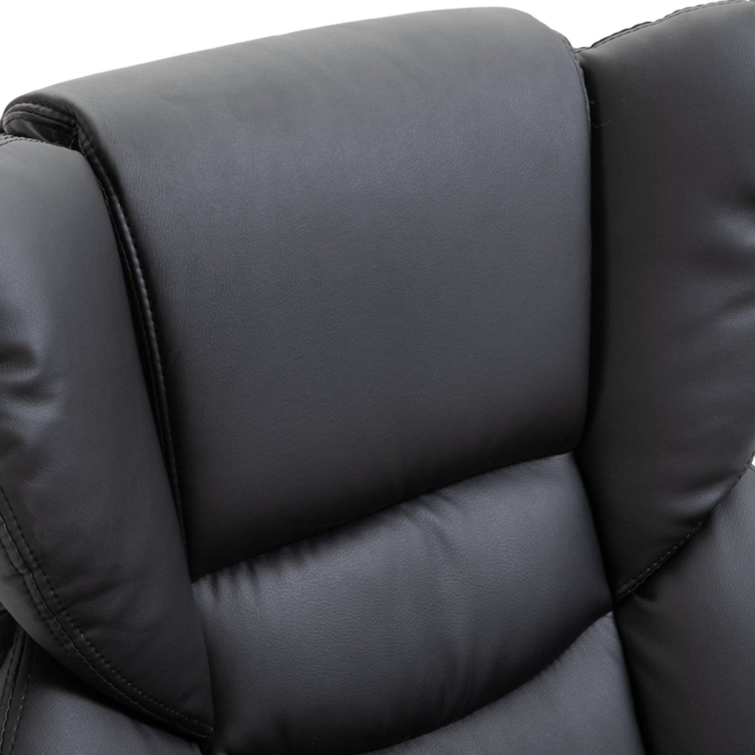 MIVRAY Relaxfauteuil 79 x 82 x 101 cm - Massage Met 10 Punten en Tot 145 Graden Kantelbaar - Voor de Woonkamer - Gebonden Leer - Zwart – foto 4