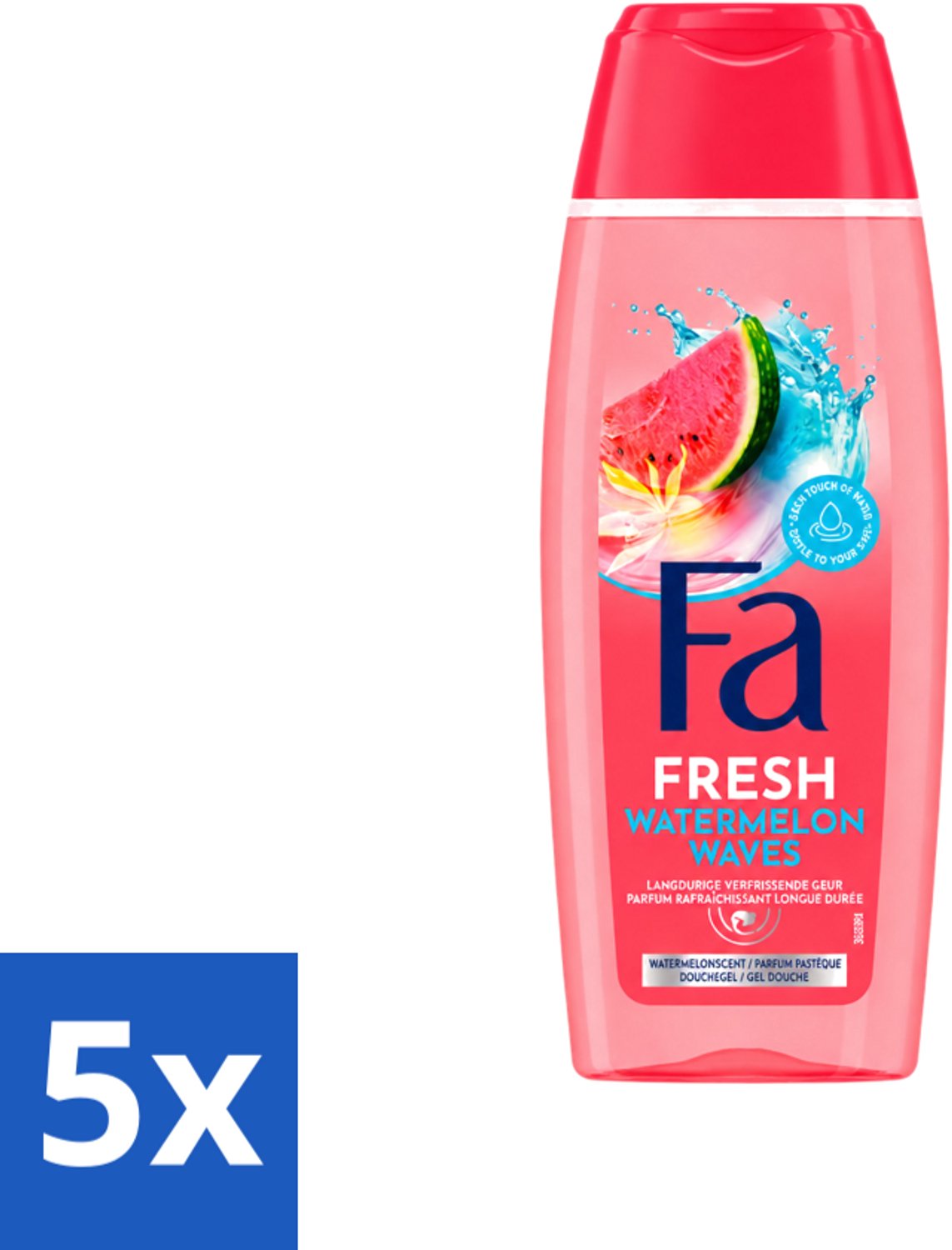 5 x Fa – Douchegel – Watermelon Waves – 250 ml - Voordeelverpakking - 5 stuks