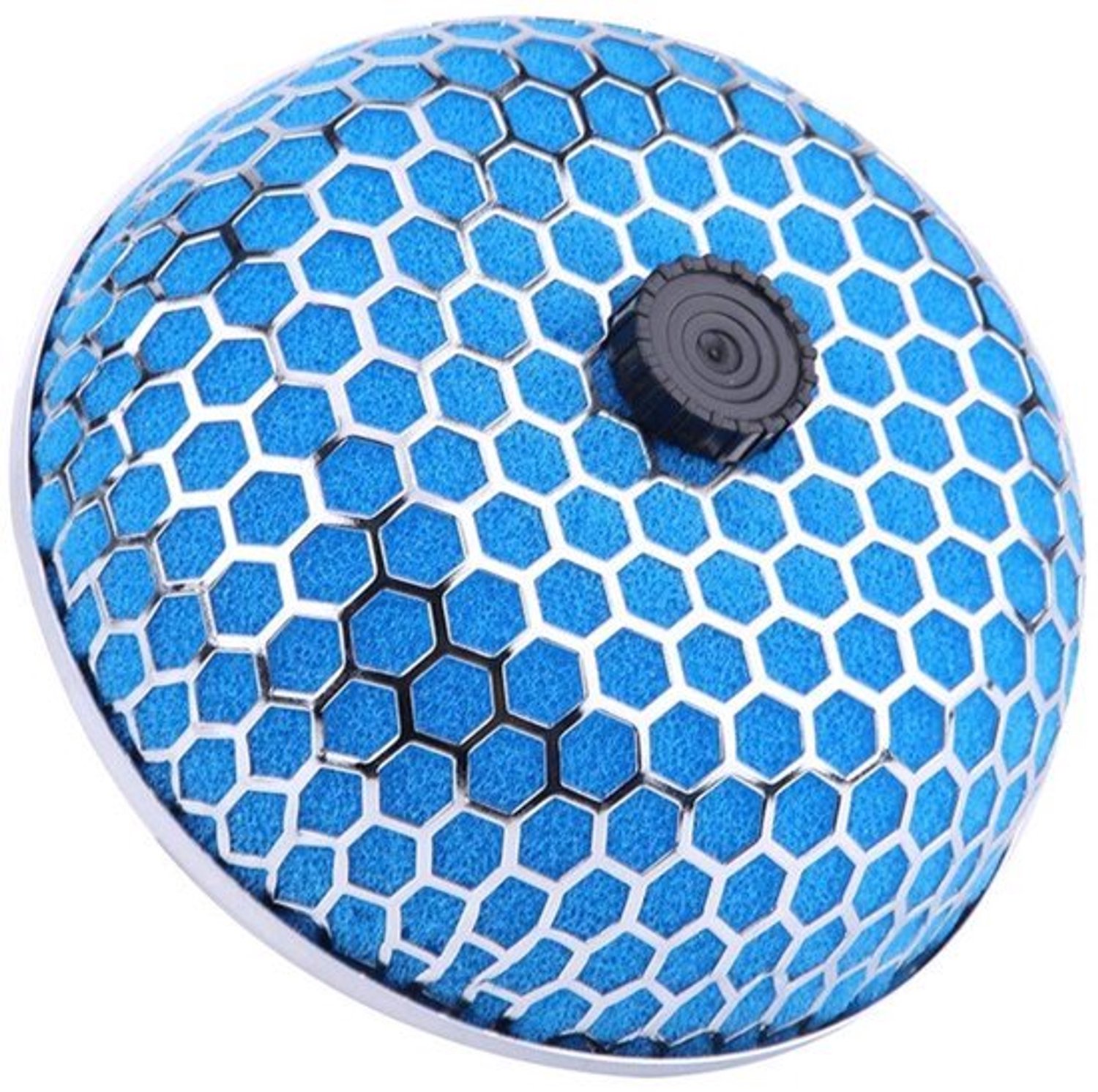 Auto Luchtfilter Paddenstoelfilter - Blauw 76 mm Inlaatdiameter - Universeel High-flow - 10x9x15 cm - 410 g - Motor Luchtinlaat