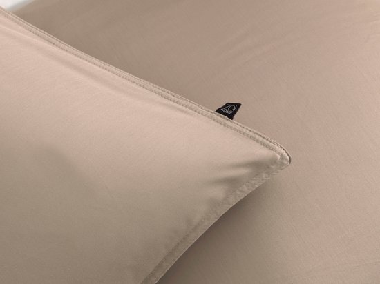 Zohome Dekbedovertrek Satinado - Effen Bedlinnen - 200x220 - Beige - Dekbedhoes van 100% Katoen-Satijn van Merkloos — afbeelding 3