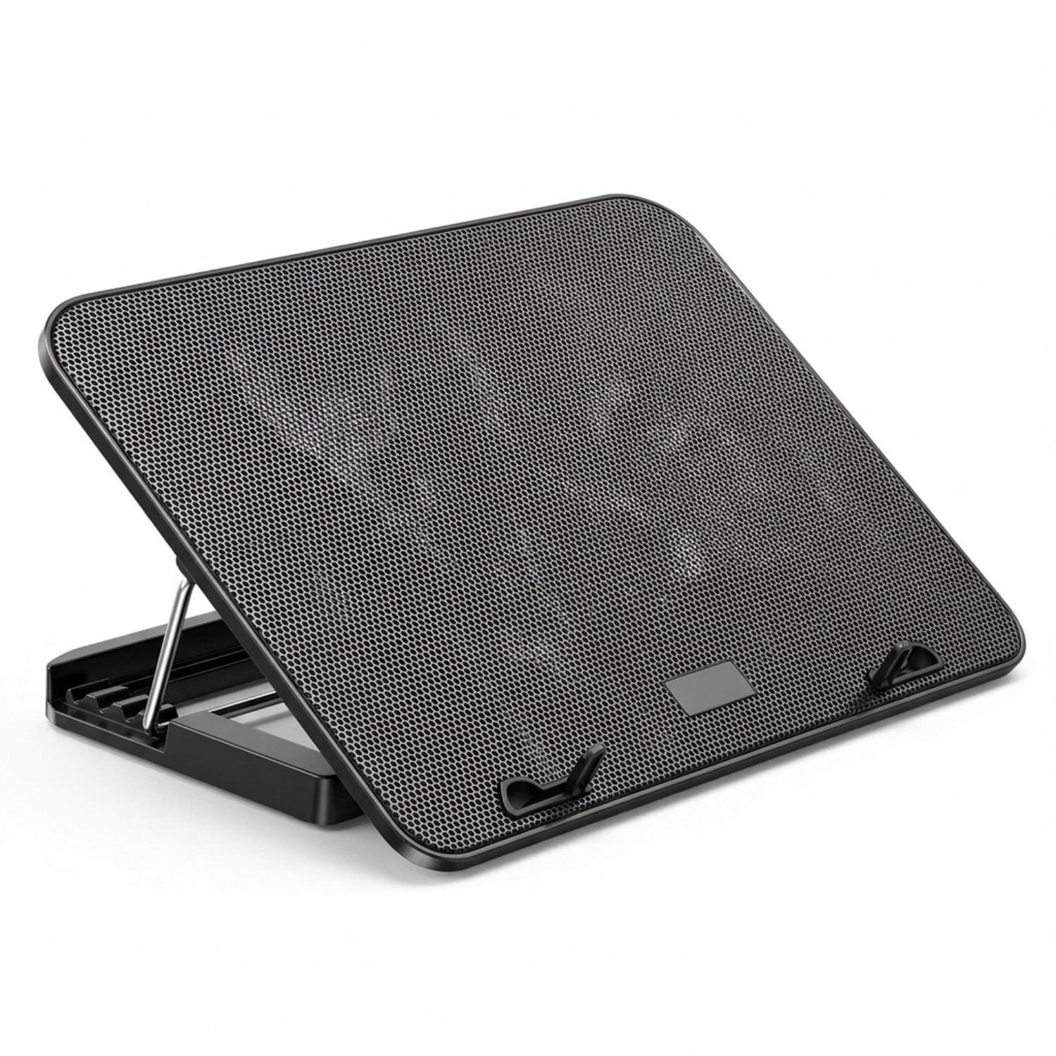 Laptop Cooler - Laptop Stand met Telefoonhouder - Laptop Verhoging - Standaard - Cooling Pad - Led Blauw en Zwart