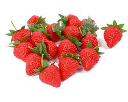 Kunstaardbeien 20 stuks - Decoratie Fruit - Taartdecoratie - Fotografie-rekwisieten - Woondecoratie - Keukendecoratie - Nepfruit