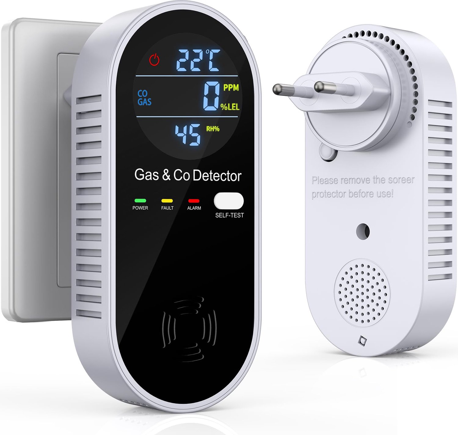 4-in-1 Koolmonoxide en Gas Detector met Alarm