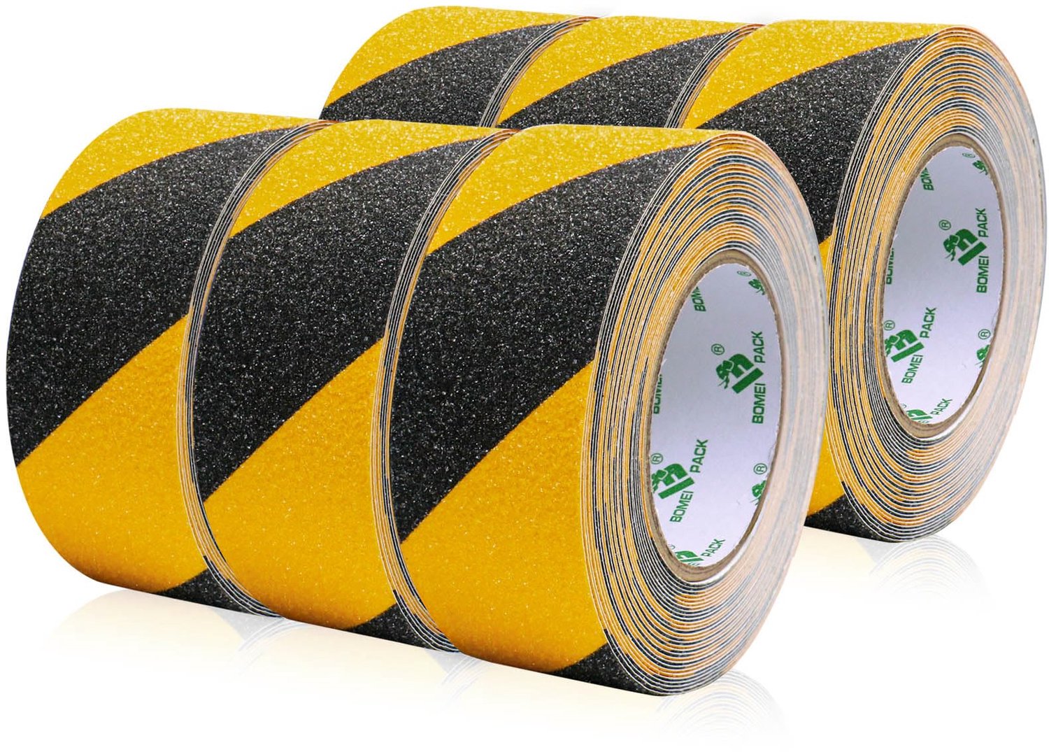 Anti-slip Tape Set van 6 Rollen, 10m x 50mm Zwart Geel
