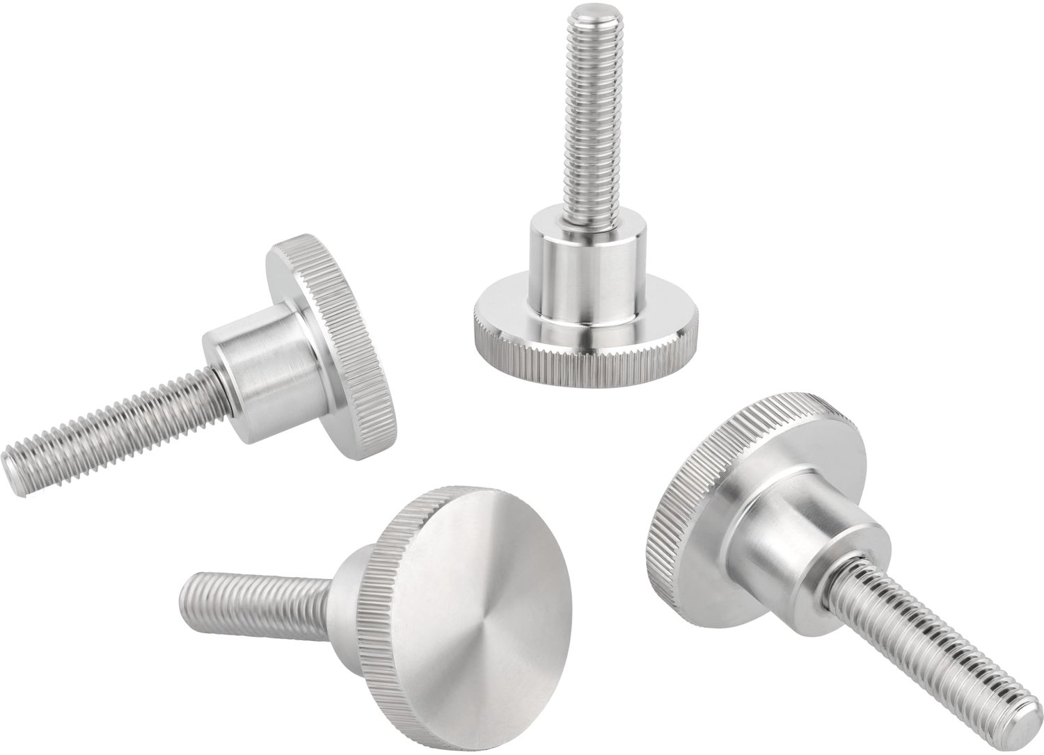 M6 x 25 mm Ronde Draadknop - Roestvrij Staal - Set van 4