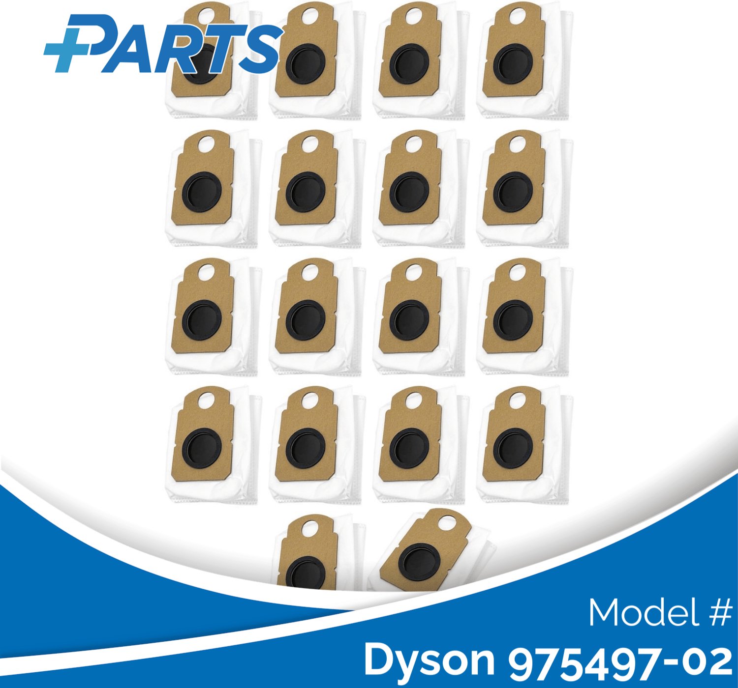 Plus.Parts Dyson 975497-02 Stofzakken (18 Stuks, Plus.Parts® alternatief voor 975738-01) Overig