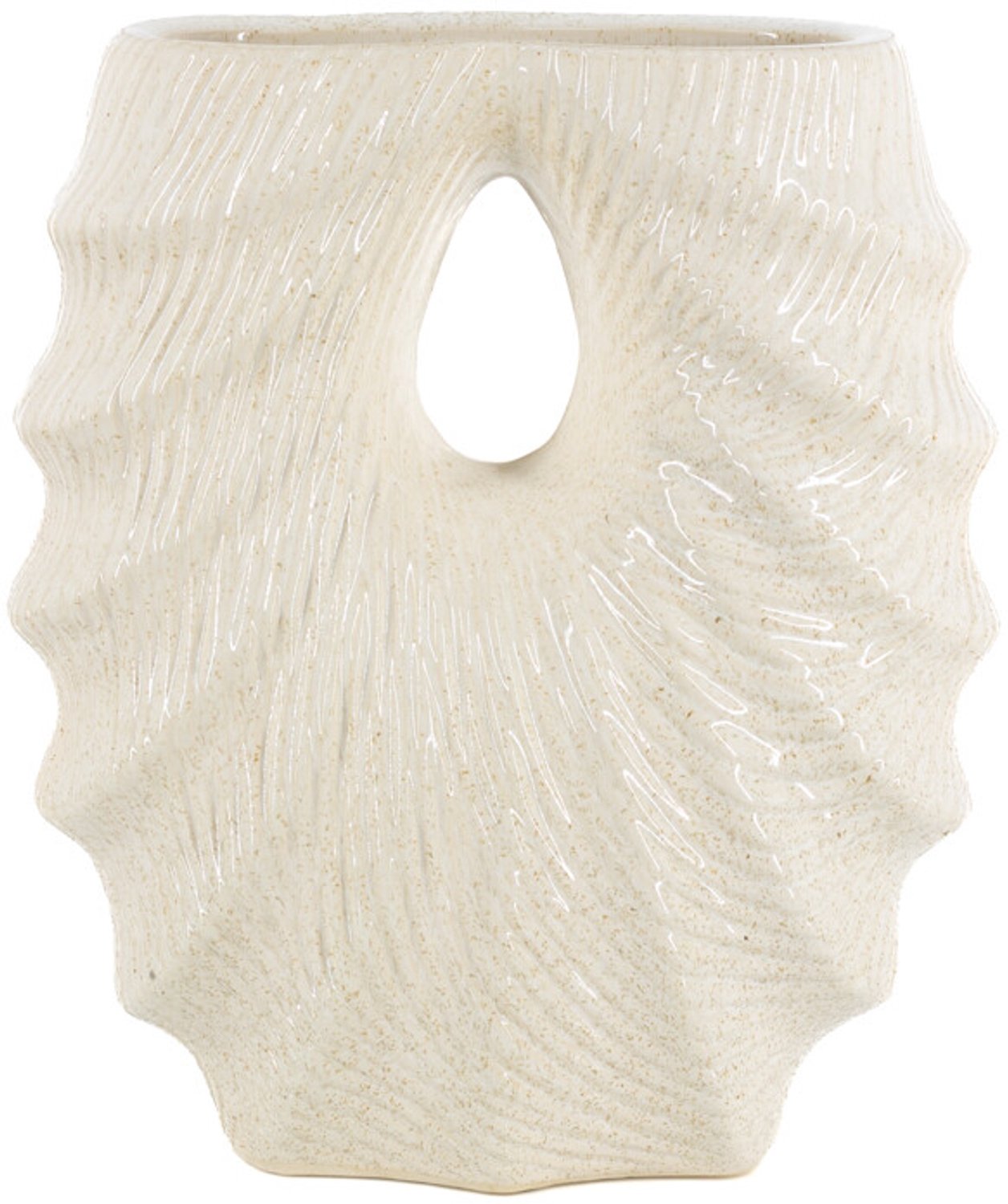 Aardewerk vaas Marina S beige