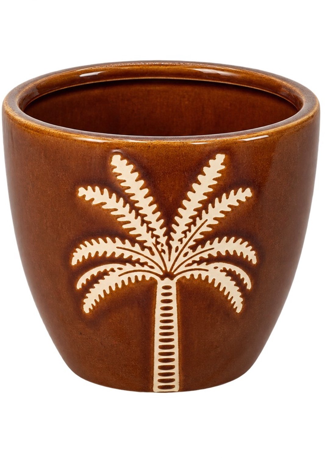 Aardewerk bloempot Palon L S bruin