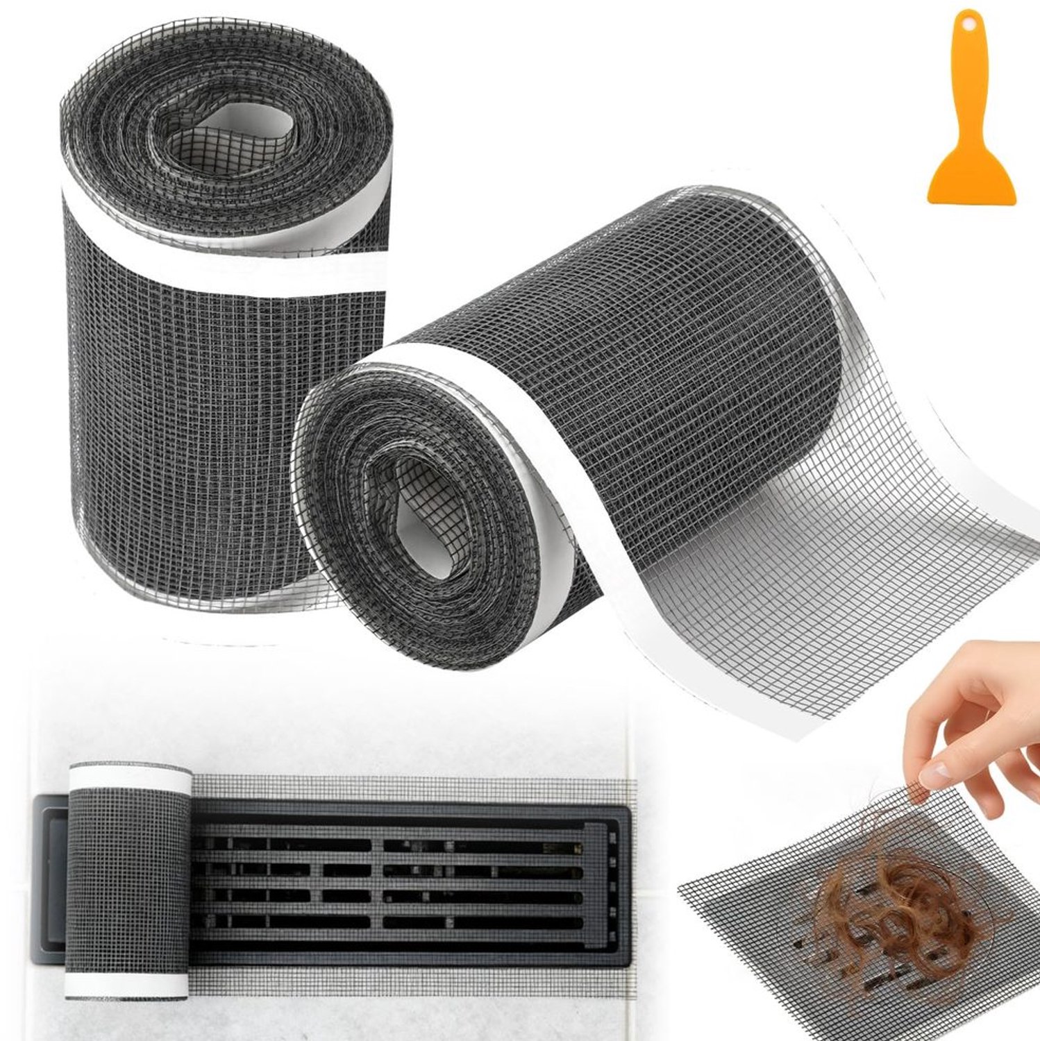 Doucheafvoerfilter voor Haar, 10 cm x 10 m