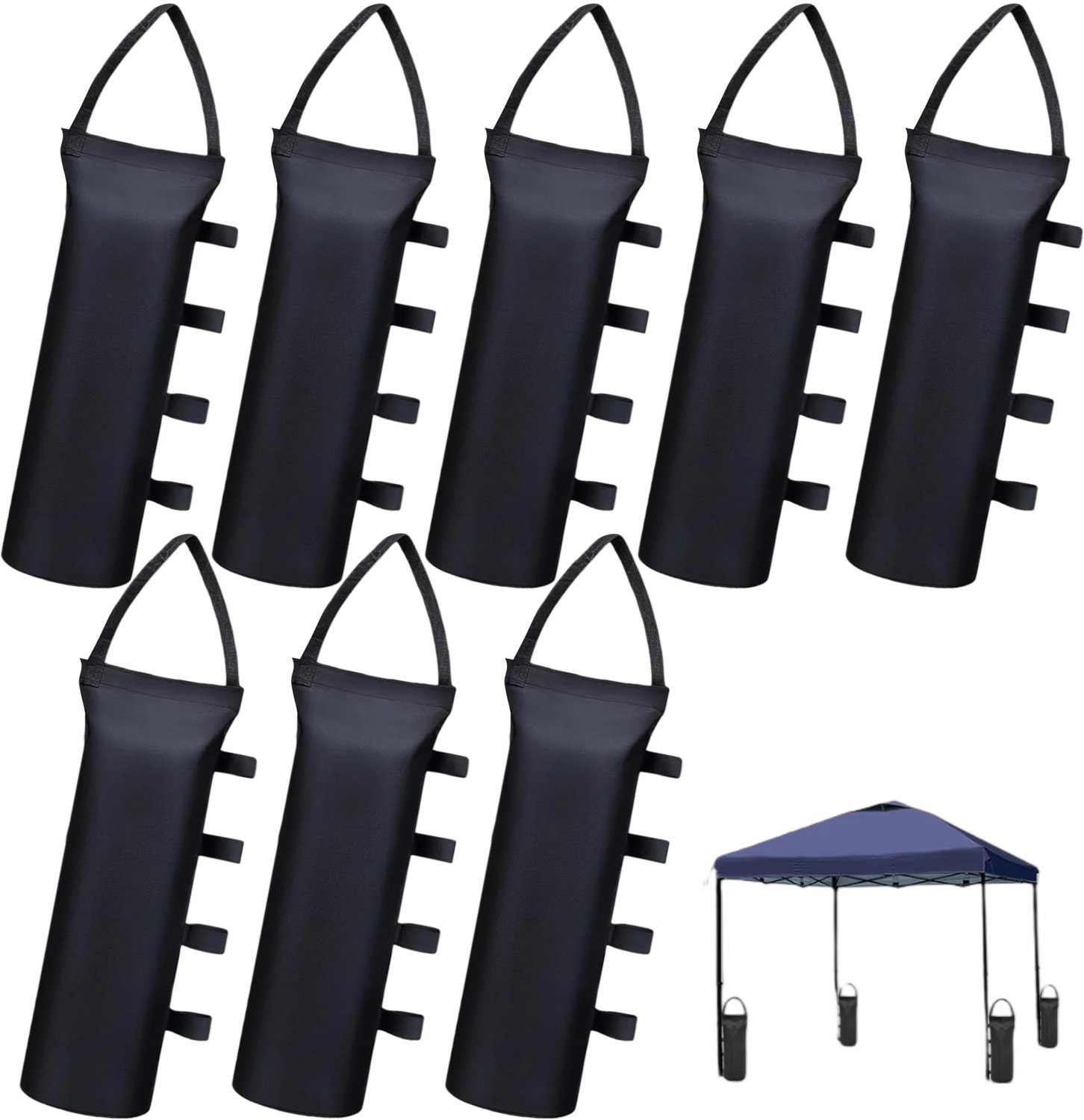 Paviljoengewichten 40 kg - Zandzakken voor partytent - Draagbare poten - 800D Oxford-stof - Klittenbandsluitsysteem - Afmetingen 50 x 20 cm