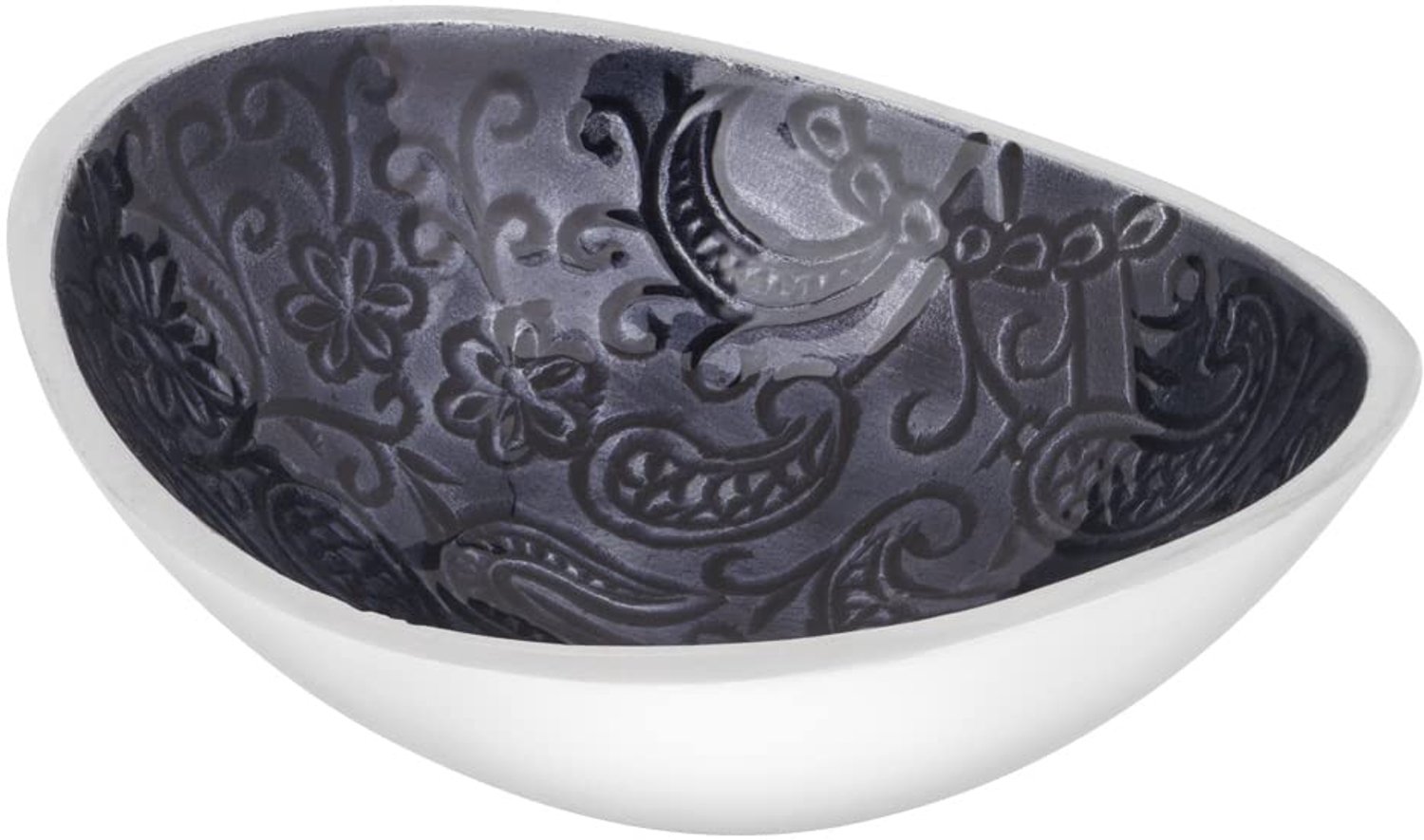 Smoking Bowl - Aluminium met grijs paisley patroon