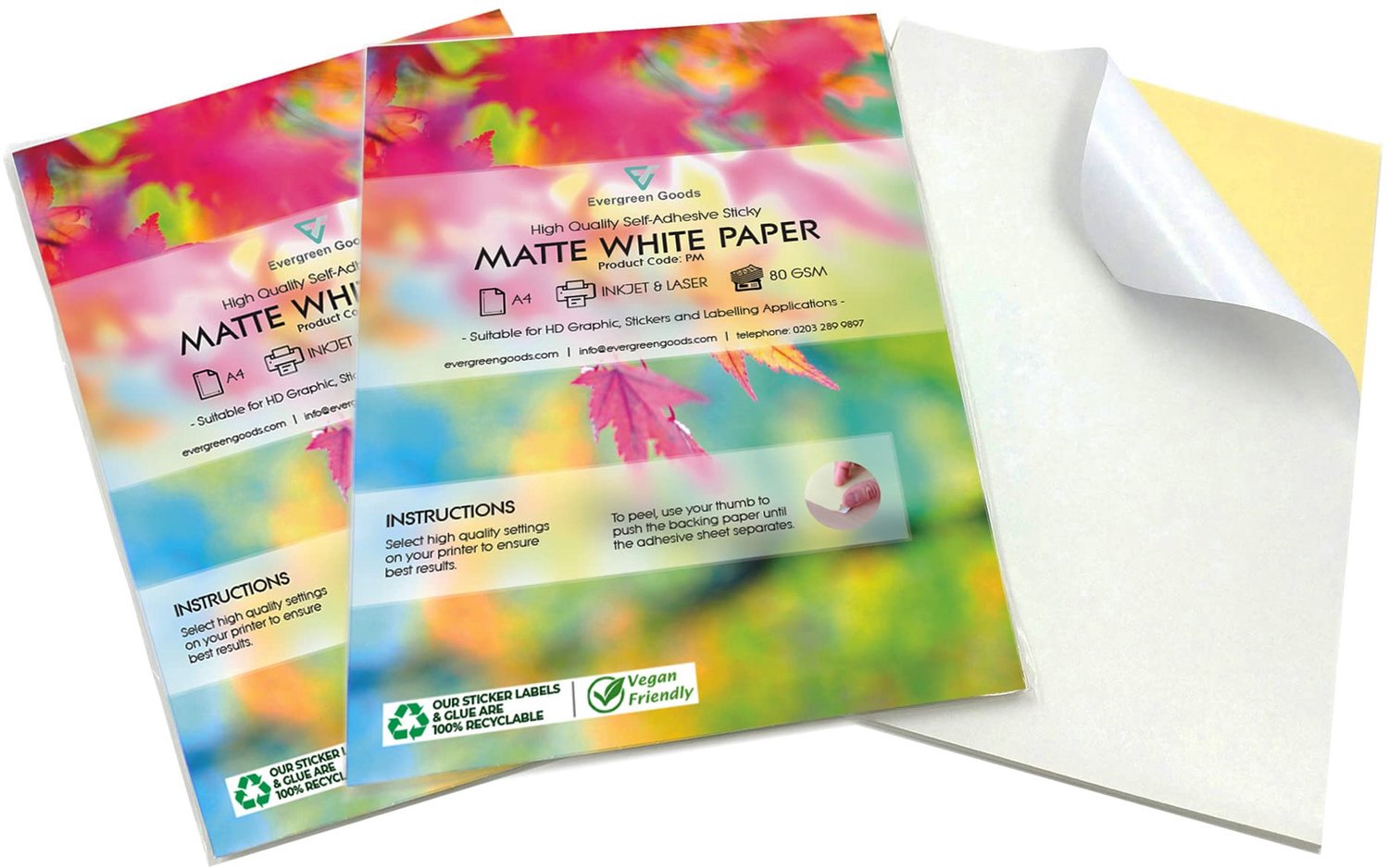 A4 Matte Stickerpapier - 500 vellen - Inkjet & Laserprintbaar