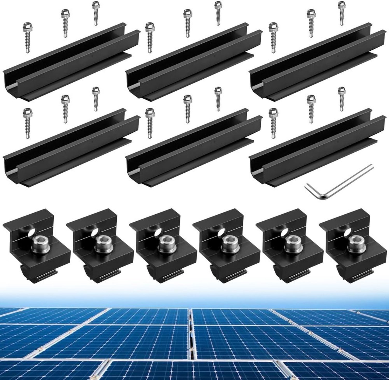 Set van 6 Z-Montagebeugels voor Zonnepanelen
