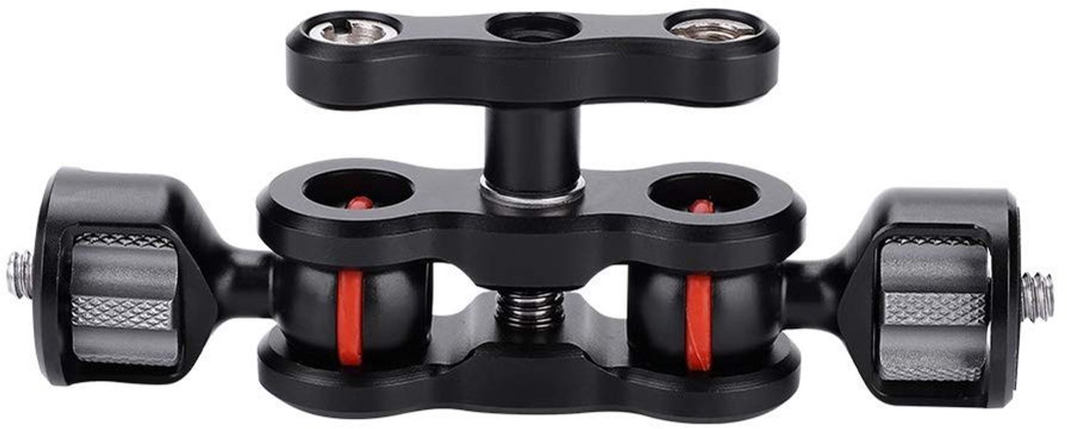 Multifunctionele Dual Ball Head Hot Shoe Adapter