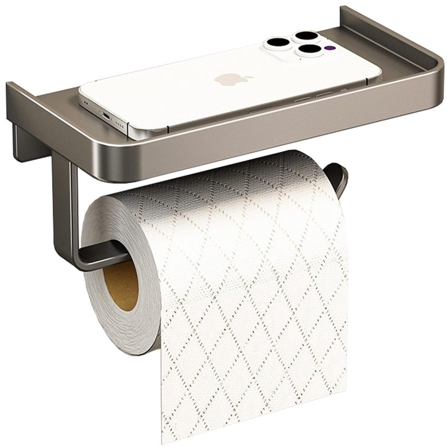 Toiletpapier Houder zonder Boren met Opslagruimte