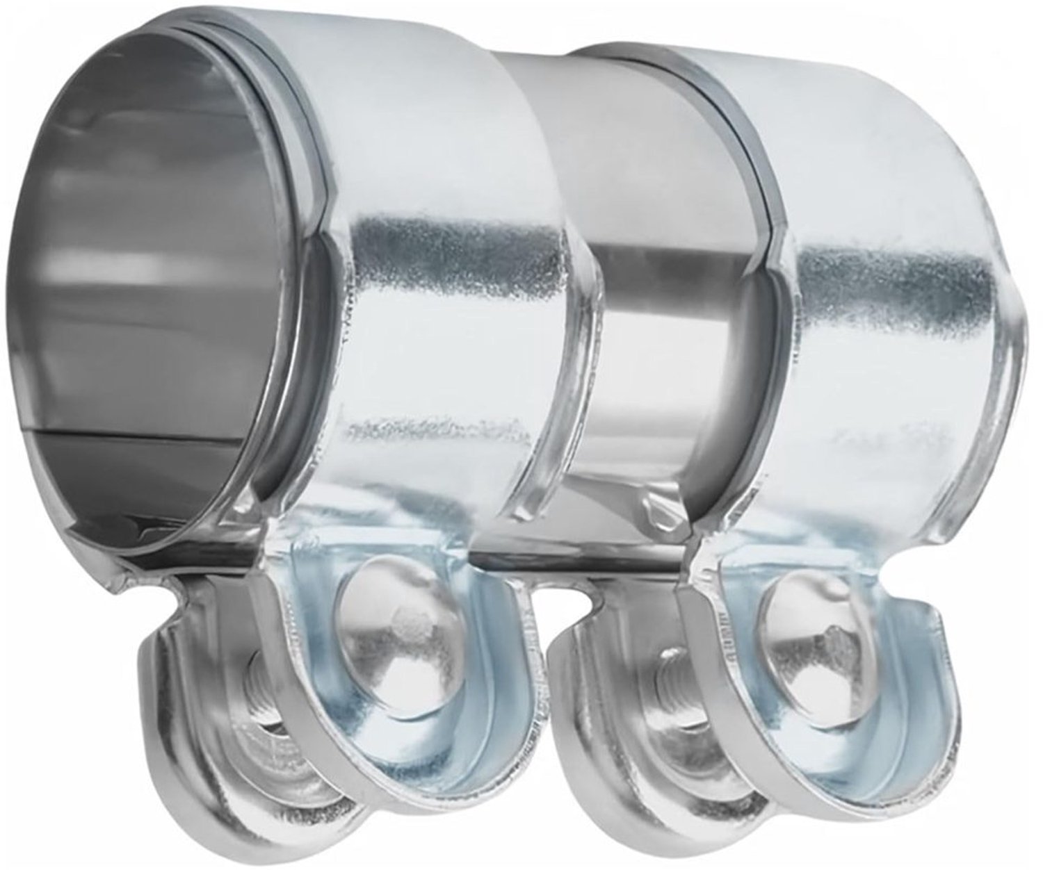 Dubbele Uitlaatklem Ø38mm x 125mm RVS
