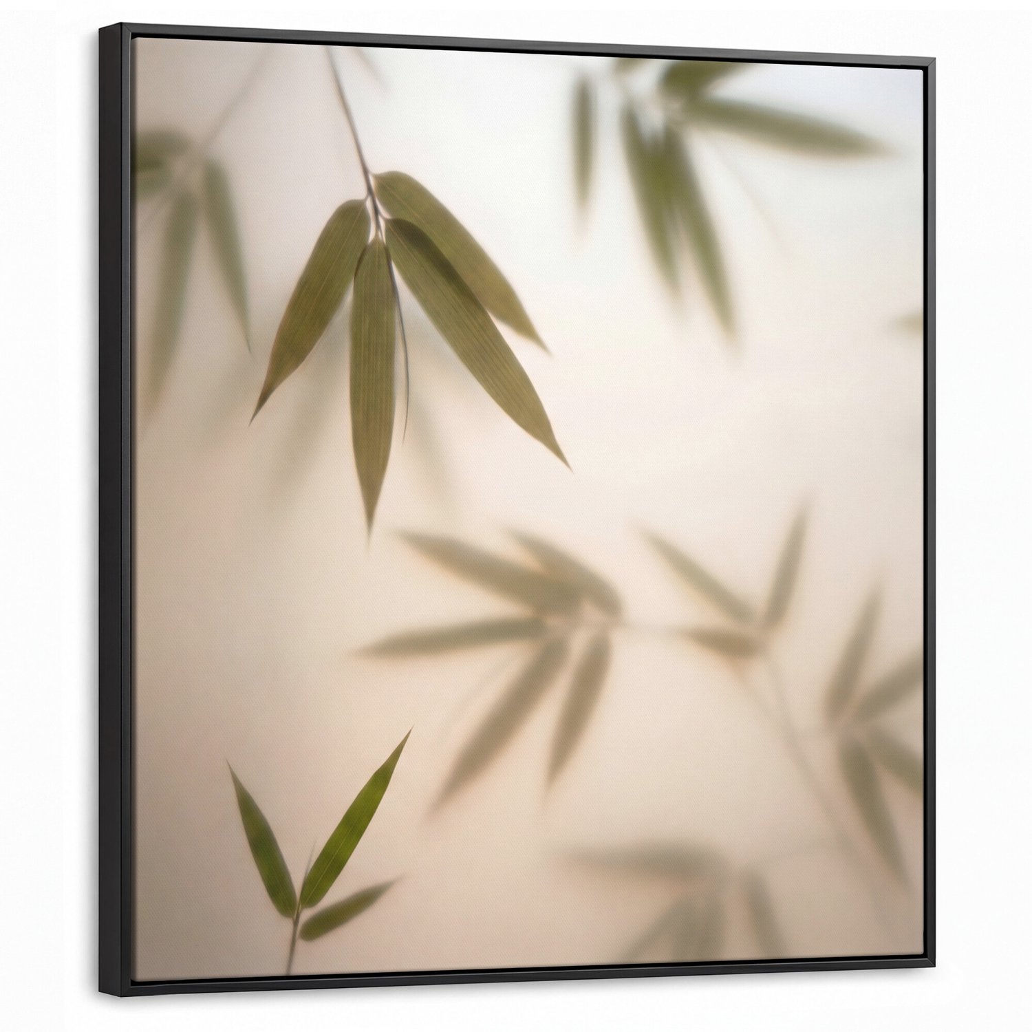Canvas Schilderij met Baklijst - Planten - Bladeren - Natuur - Groen