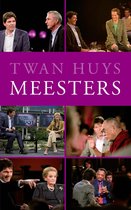 Collage van Twan Huys in gesprek met diverse gasten zoals de Dalai Lama en Madeleine Albright voor het boek Meesters.