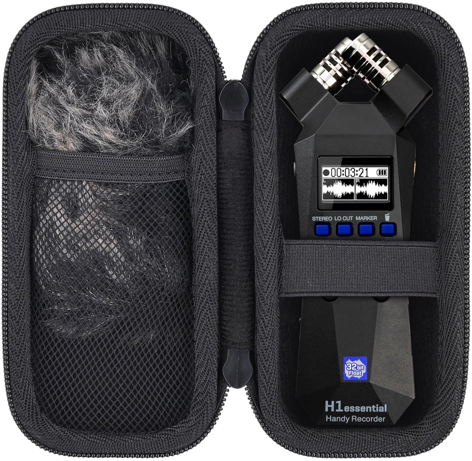Opbergtas Hard - Harde Behuizing - Waterdicht - Stofdicht - Valbestendig - Voor Zoom H1 Essential Recorder - Opbergkoffer
