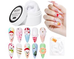 Witte Solid Builder Gel voor Nagels, 15 g