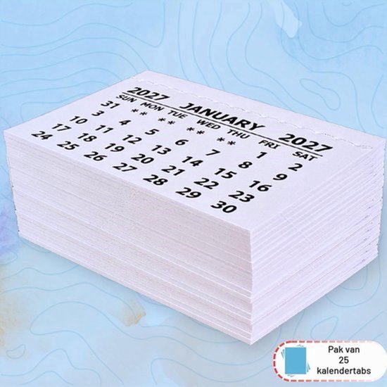 2026 Kalender Tabs Mini Jaar Planner Kalender Pads - Gestikte Witte Papieren Kalender voor Gepersonaliseerd Cadeau Kleine Bureaukalender Perfect voor Handgemaakte Feestelijke Ambachten Thuis Klas of — cadeau in Cadeau-ideeën - foto 6
