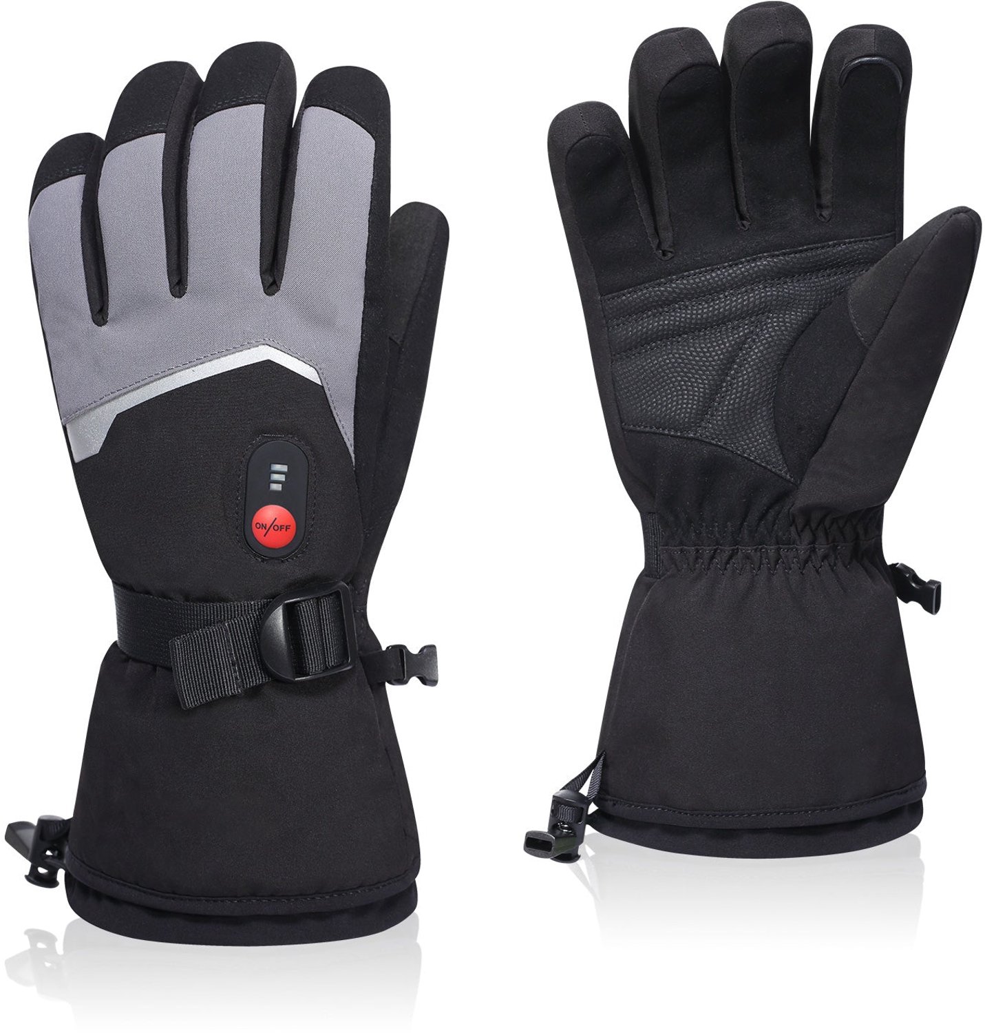 Savior Heat Verwarmde Skihandschoenen – Touchscreen Fluwelen voering 2 Accu’s – – 2XL Zwart