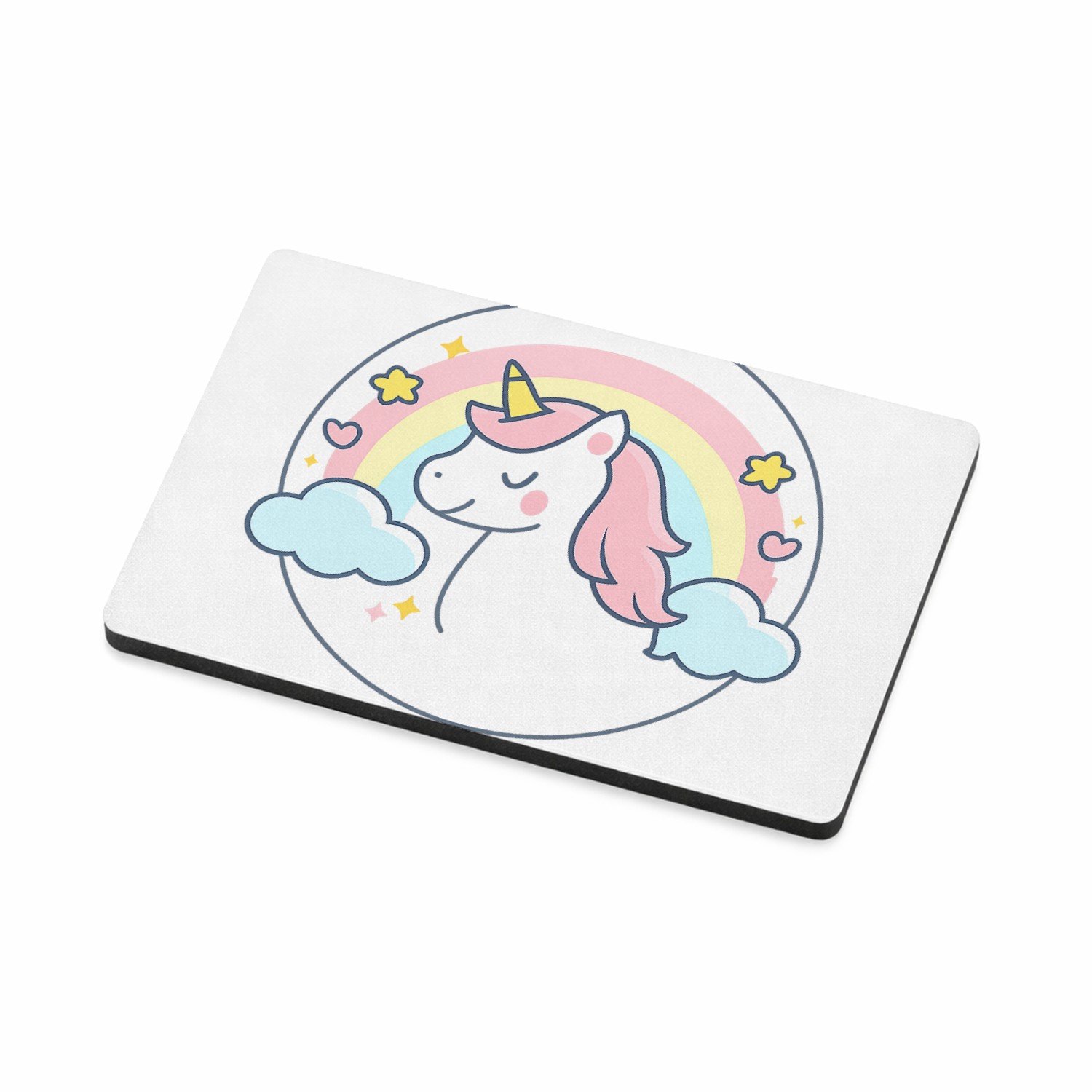 Mr Cadeautjes MDF magnetische fotolijst 7,5 x 5 - design Pastel jungleklok met een vriendelijke giraffe als middelpun | cadeau Wit